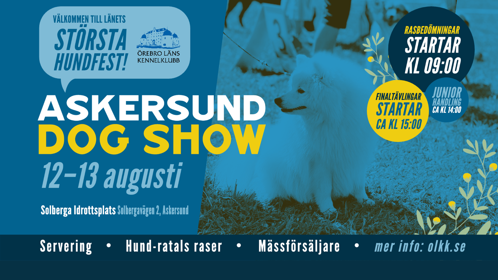 Affisch för "Askersund Dog Show".